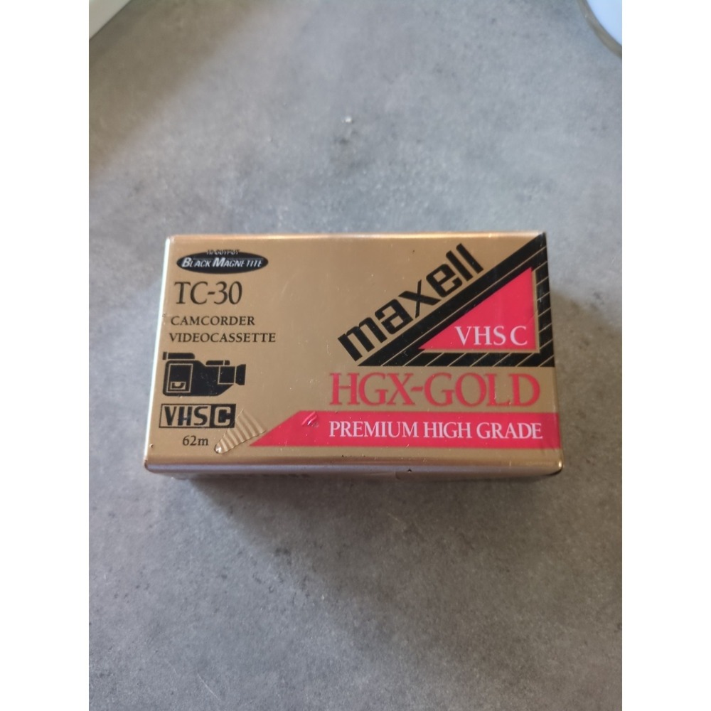 Maxwell VHS-C TC-30 HGX-Gold Premium High Grade Camcorder Video Tape New